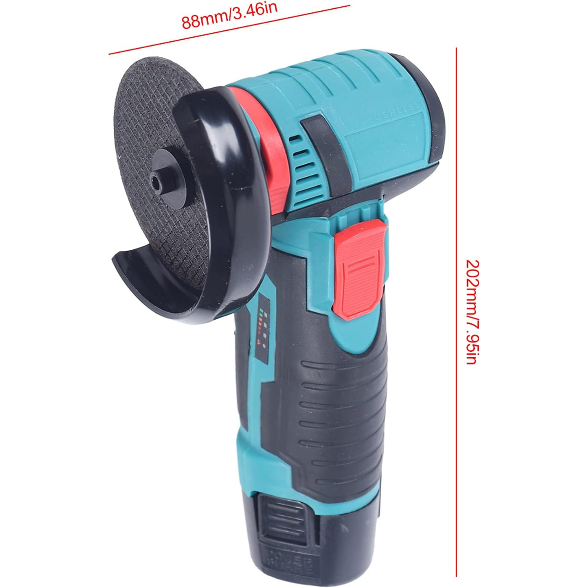 Amoladora Angular Inalámbrica 12V + 2 Baterías Recargables + Accesorios