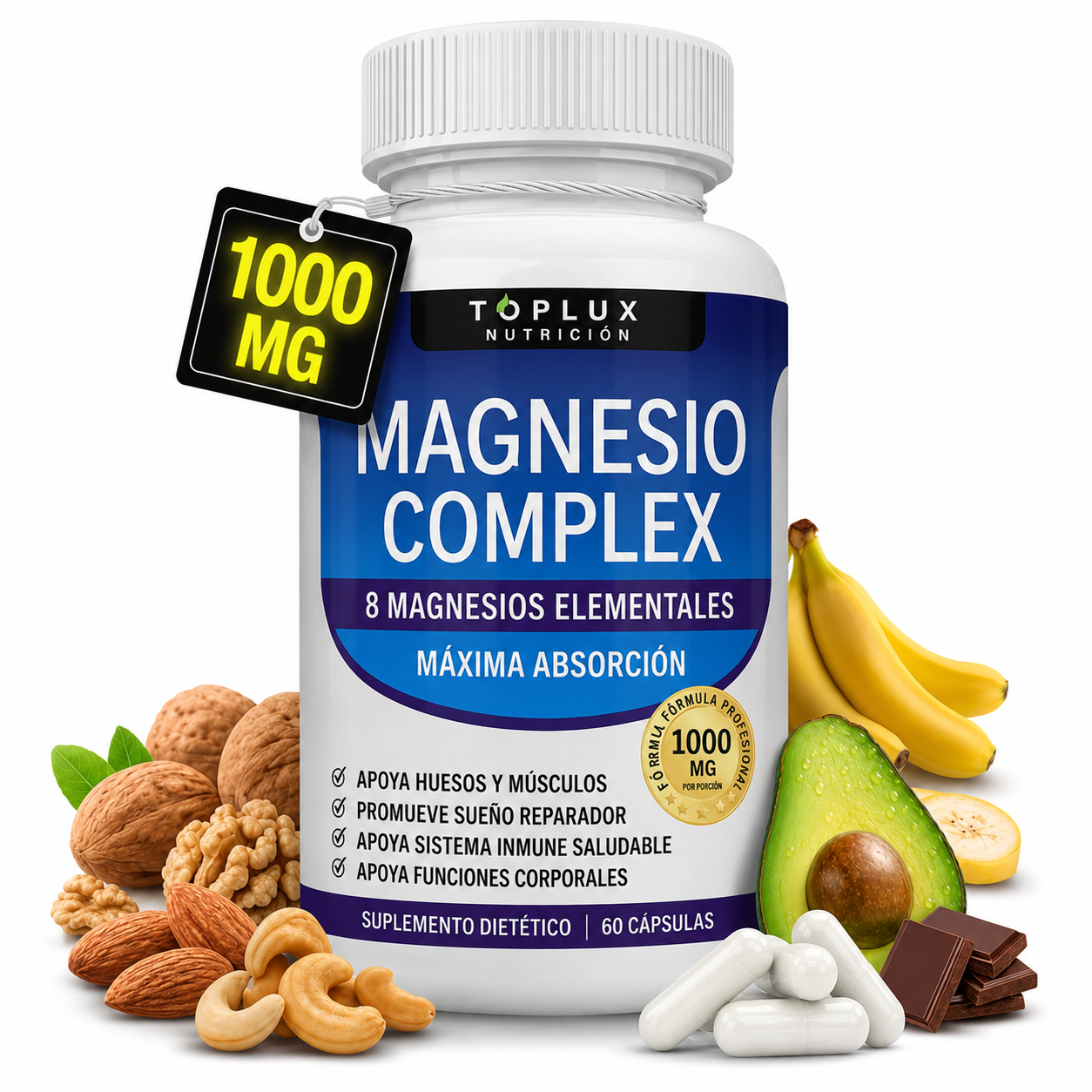 Magnesio Complex de 8 Elementos – 1000 mg
