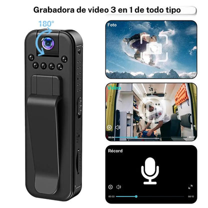 Mini Cámara Portátil - Ligera y con Visión Nocturna