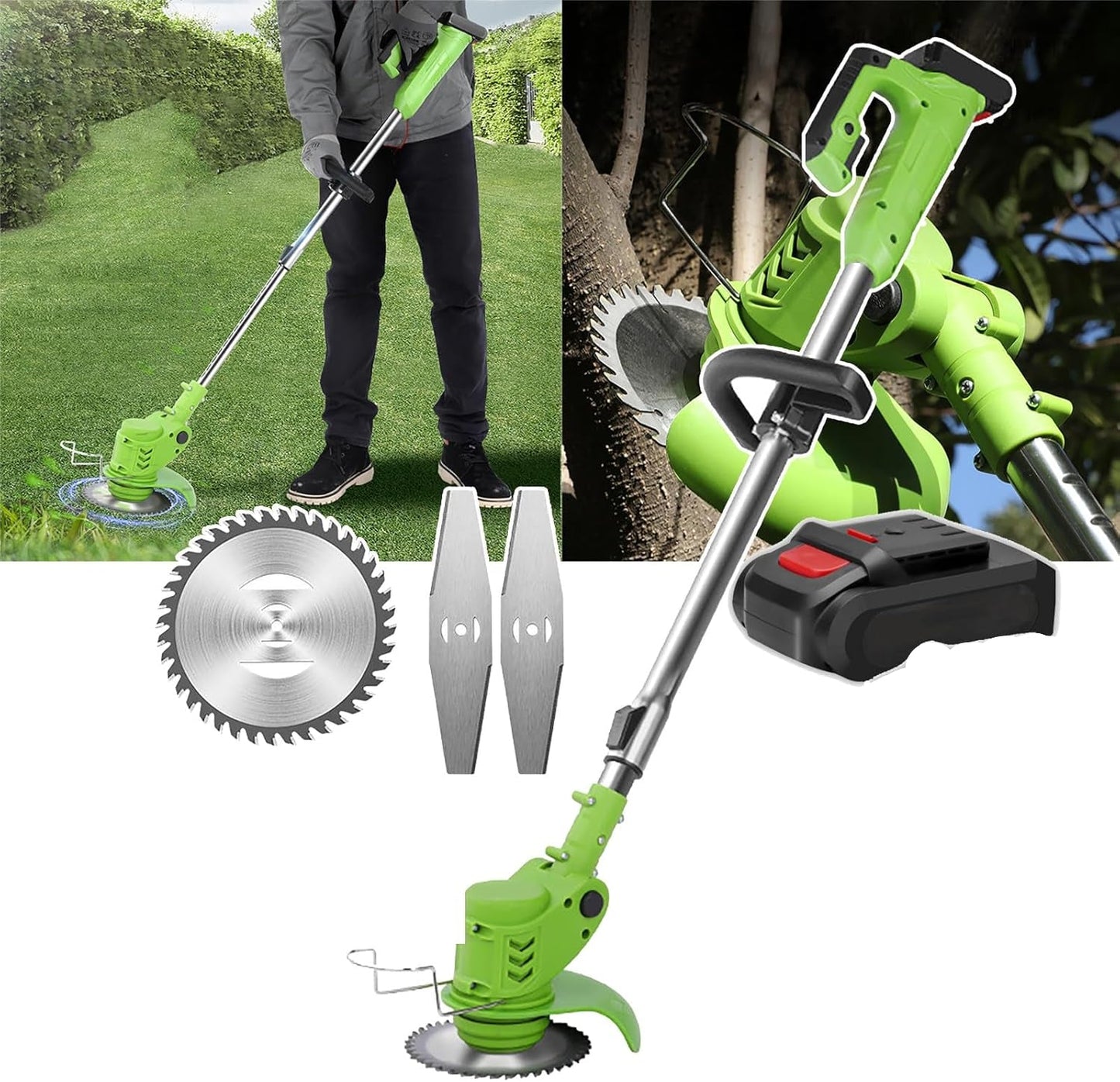 Podadora Cortacésped Inalámbrica Profesional + Batería 96V de Regalo y Accesorios