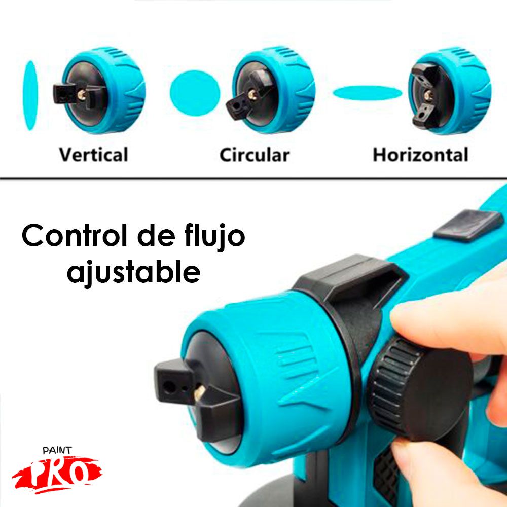 PaintPro - Pistola de Pintura Inalámbrica Profesional + 2 Baterías Recargables