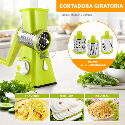 Rallador Cortador Rotatorio Multifunción 3 en 1