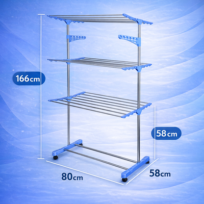Tendedero Vertical de 3 Niveles - Más Capacidad, Menos Espacio Ocupado