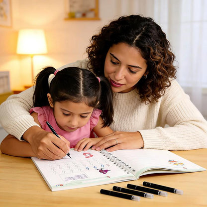 Set de 4 Cuadernos Mágicos de Caligrafía Reutilizables